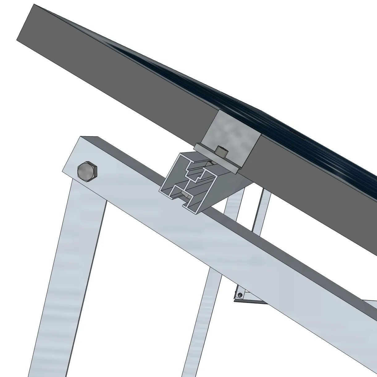 Ekierka 10° montaż PIONOWY Aluminium