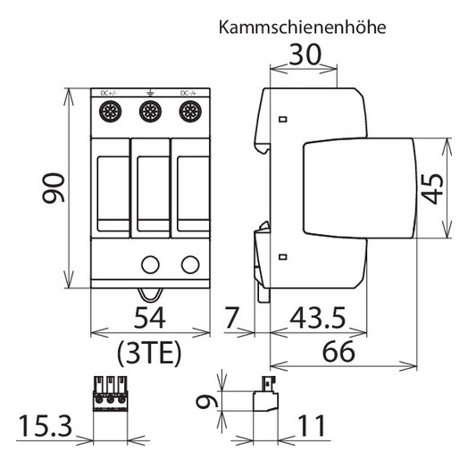 Ogranicznik przepięć DC 1200 V FM typ 2 Dehn