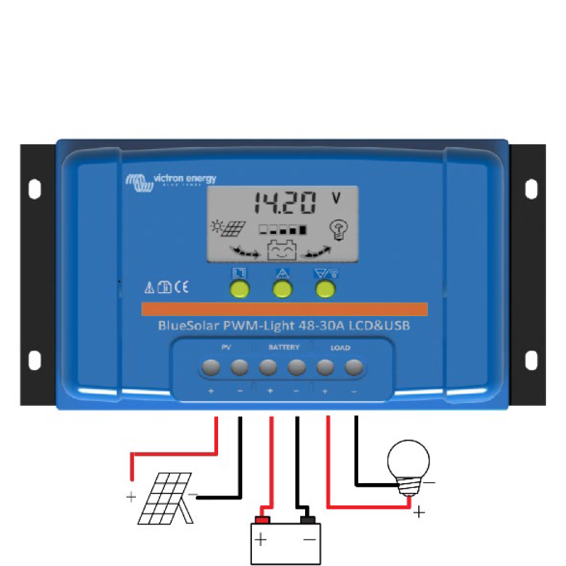 Regulator ładowania BlueSolar PWM 48 V - 30 A Victron Energy