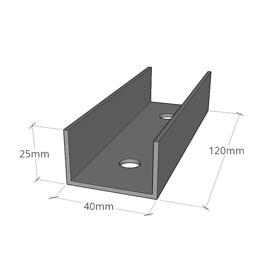 Connettore per profili 40x40 mm