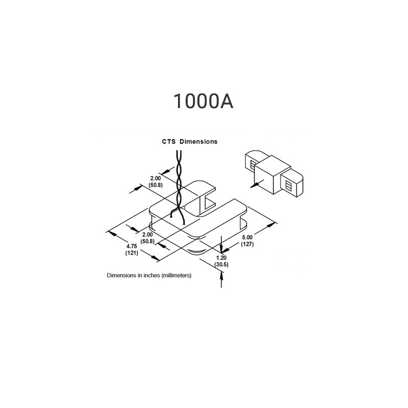 1000 A 50,8 mm SolarEdge current transformer