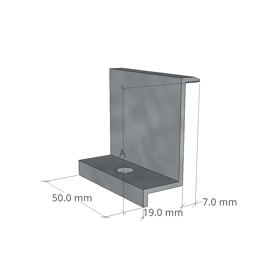 Klamra skrajna 50x25 mm