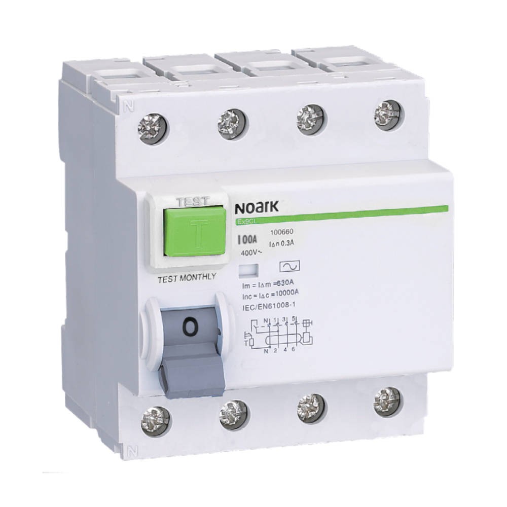 4P 100 A 100 mA S+A Noark residual-current circuit breaker