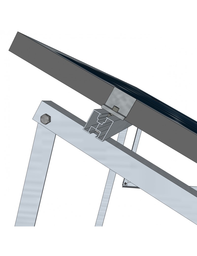 Ekierka 30° montaż POZIOMY Aluminium